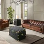 Sofas - 3 seater chester sofa in cognac brown leather - ANGEL CERDÁ