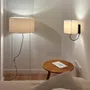 Wall lamps - LEWIT wall lamp in black or white and cotonet lampshade - LUXCAMBRA