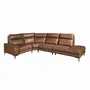 Sofas - Right chaise longue relaxation sofa in tobacco brown leather - ANGEL CERDÁ