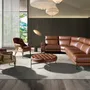 Sofas - Right chaise longue relaxation sofa in tobacco brown leather - ANGEL CERDÁ