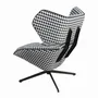 Armchairs - Fauteuil pivotant en tissu noir et blanc - ANGEL CERDÁ