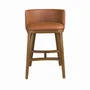 Stools - Brown leatherette stool - ANGEL CERDÁ