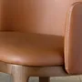 Stools - Brown leatherette stool - ANGEL CERDÁ