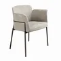 Chaises - Chaise en tissu gris - ANGEL CERDÁ