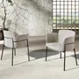 Chaises - Chaise en tissu gris - ANGEL CERDÁ