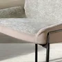 Chairs - Grey fabric and brown velvet chair - ANGEL CERDÁ