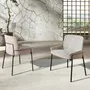 Chairs - Grey fabric and brown velvet chair - ANGEL CERDÁ