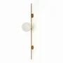 Wall lamps - LYMINGTON wall lamp with opalised globe and black/gold structure - LUXCAMBRA