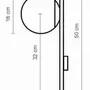 Wall lamps - LYMINGTON wall lamp with opalised globe and black/gold structure - LUXCAMBRA