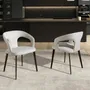 Chairs - Off-white fabric chair - ANGEL CERDÁ