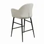 Stools - Light grey fabric stool - ANGEL CERDÁ