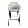 Stools - Light grey fabric stool - ANGEL CERDÁ