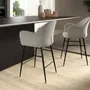 Stools - Light grey fabric stool - ANGEL CERDÁ