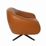Fauteuils - Fauteuil pivotant en cuir brun - ANGEL CERDÁ