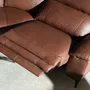 Sofas - Left chaise longue sofa in brown tobacco leather - ANGEL CERDÁ