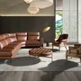 Sofas - Left chaise longue sofa in brown tobacco leather - ANGEL CERDÁ