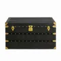 Boîtes de rangement  - Coffre en cuir noir - ANGEL CERDÁ