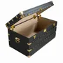 Boîtes de rangement  - Coffre en cuir noir - ANGEL CERDÁ