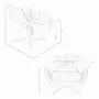 Fauteuils - Fauteuil pivotant en cuir gris - ANGEL CERDÁ