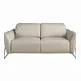 Sofas - 2 seater relaxation sofa in sand leather - ANGEL CERDÁ