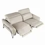 Sofas - 2 seater relaxation sofa in sand leather - ANGEL CERDÁ