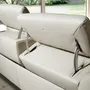 Sofas - 2 seater relaxation sofa in sand leather - ANGEL CERDÁ