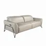 Sofas - 3 seater relaxation sofa in sand leather - ANGEL CERDÁ