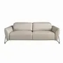 Sofas - 3 seater relaxation sofa in sand leather - ANGEL CERDÁ