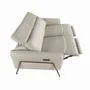 Sofas - 3 seater relaxation sofa in sand leather - ANGEL CERDÁ