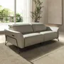 Sofas - 3 seater relaxation sofa in sand leather - ANGEL CERDÁ