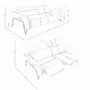 Sofas - 3 seater relaxation sofa in sand leather - ANGEL CERDÁ