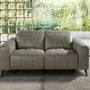 Sofas - 2-seater relaxation sofa in grey leather - ANGEL CERDÁ