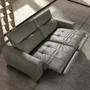 Sofas - 2-seater relaxation sofa in grey leather - ANGEL CERDÁ