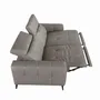 Sofas - 3-seat relaxation sofa in grey leather - ANGEL CERDÁ