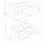 Sofas - 3-seat relaxation sofa in grey leather - ANGEL CERDÁ