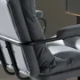Chaises - Chaise de bureau pivotante en tissu gris - ANGEL CERDÁ