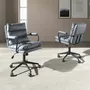 Chaises - Chaise de bureau pivotante en tissu gris - ANGEL CERDÁ