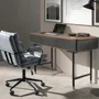 Chaises - Chaise de bureau pivotante en tissu gris - ANGEL CERDÁ