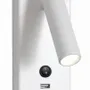 Wall lamps - MANHATTAN wall lamp with reader, USB plug in white - LUXCAMBRA