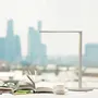 Lampes de table - MATRIX LED lampe à poser en blanc - LUXCAMBRA