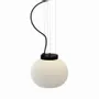 Suspensions - MOON suspension en blanc ou noir avec abat-jour elliptique - LUXCAMBRA