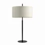 Table lamps - NAUTIC table lamp with white cotton or black cotton shade - LUXCAMBRA