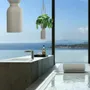 Hanging lights - OXYGEN flower pot hanging lamp in black or white - LUXCAMBRA