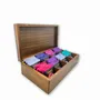 Tea and coffee accessories - Case — Box of 8 FSC Walnut Wood Lockers | Presentation box - HERBORUS