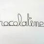 Other wall decoration - Wire wall decoration” Chocolatine! ” - to pin - BIJOUX DE MUR