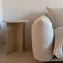 Other tables - Travertine marble bedside table end table sofa end table - GIPSY HOME