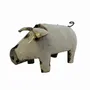 Outdoor decorative accessories - Recycled Metal Sculpture White Pig 15/20cm - TERRE SAUVAGE