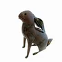 Outdoor decorative accessories - Recycled Metal Rabbit Sculpture 16/35cm - TERRE SAUVAGE