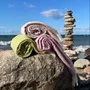 Throw blankets - Wool blanket plaid, Uni Pink - WOOL ONLY BY JOWOLLINA