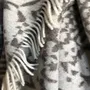 Throw blankets - Jacquard plaid "Snake" Python - WOOL ONLY BY JOWOLLINA
